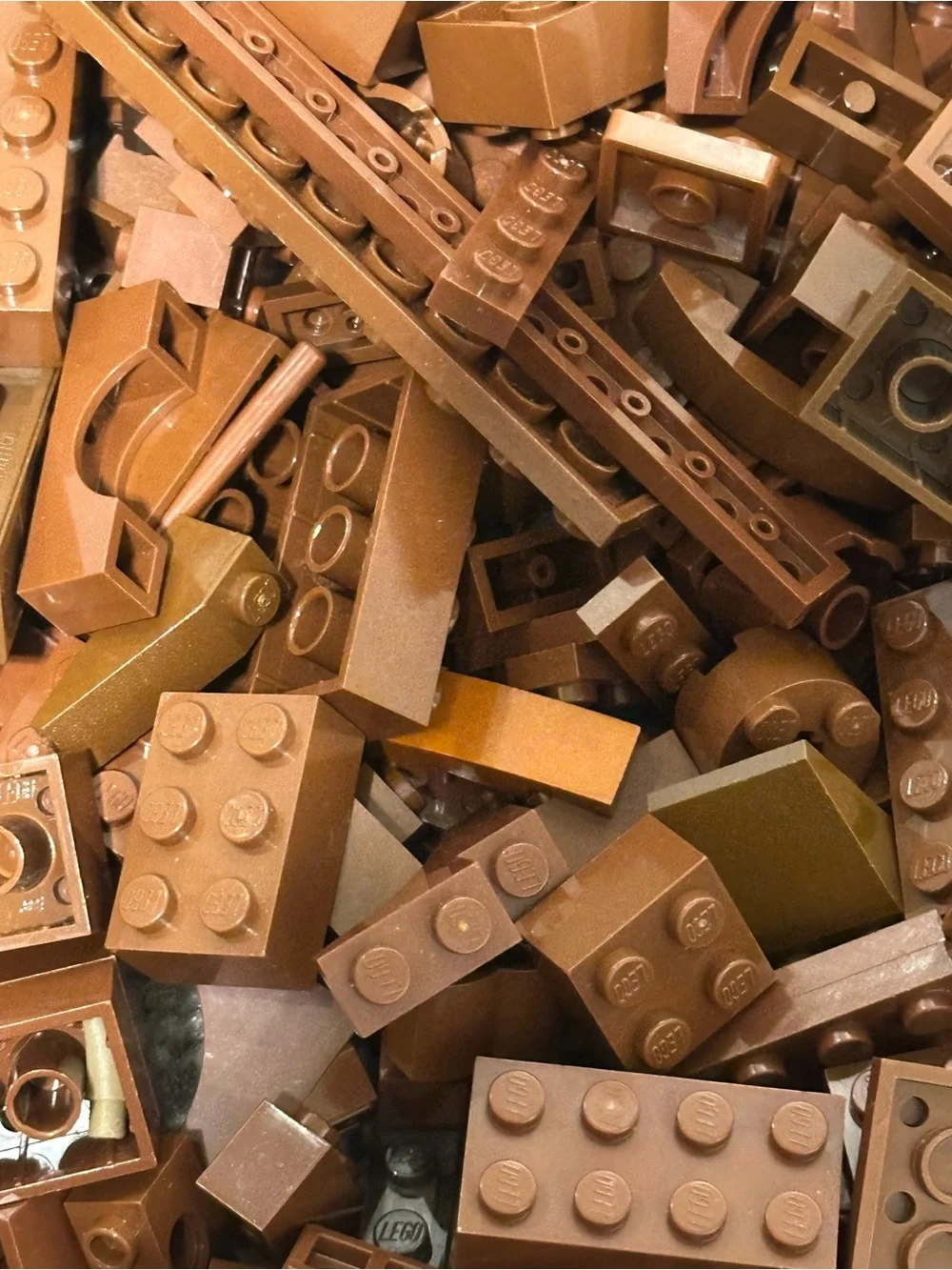 LEGO Brown and Tan Mix Bricks and Plates over 1lb